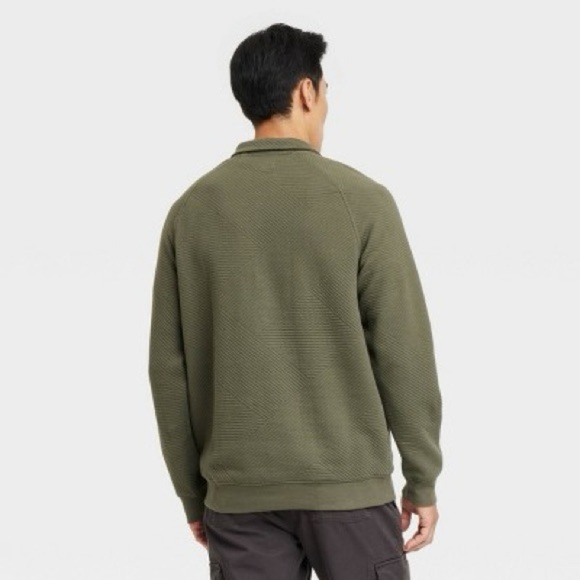 Goodfellow & Co Men's Quilted Snap Pullover Sweatshirt Various Sizes - Picture 11 of 12